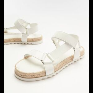 Marc Fisher White Espadrille Sandals